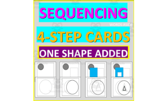 SEQUENCING CARDS | VISUAL REASONING SKILLS | ONE SHAPE ADDED