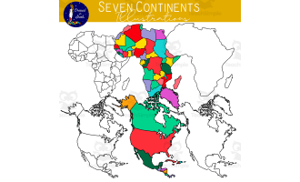 Seven Continents Clip Art