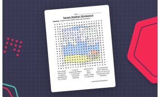 Severe Weather Word Search Worksheet