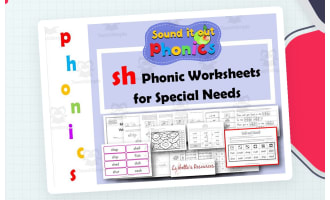 SH Phonic Worksheets for Early Years/Intervention/dyslexia