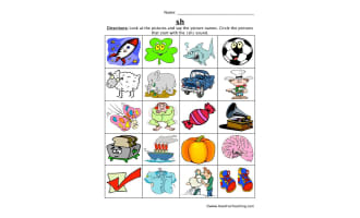 SH Picture Circle Worksheet