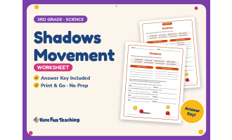 Shadows Movement Worksheet – 3rd Grade Energy & Light Practice