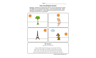 Shadows Worksheet