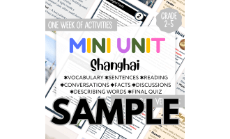 Shanghai Sample Mini Unit - Includes Reading, Vocabulary, Facts
