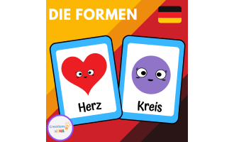 Shapes Flashcards in German.