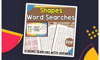 Shapes Word Searches (PDF)