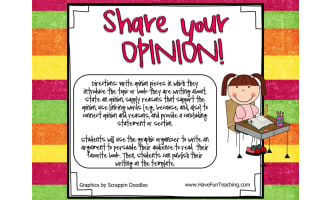 Share Your Opinion About Your Favorite Book Activity