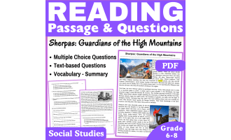 Sherpas in Nepal: Social Studies Reading Comprehension Passage (PDF)