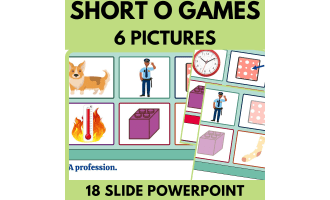 Short O: Letters Phonics Games and Activities - 6 Pictures Game