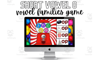 Short o Vowel Families Making Words Game