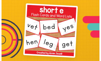 Short Vowel Flash Cards and Word Lists - Short e