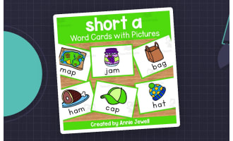 Short A Flashcards – 24 CVC Word Cards