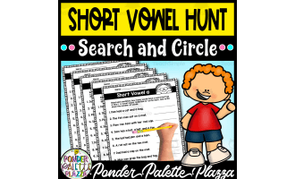Short Vowel Hunt - Search and Circle ( a,e,i,o,u)