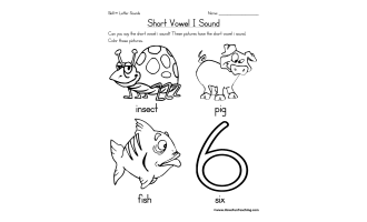 Short Vowel I Worksheet
