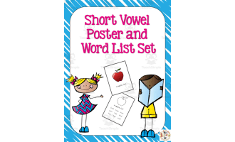 Short Vowel Posters and Word List Set.