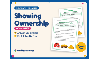 Showing Ownership Worksheet – 2nd Grade Punctuation Practice