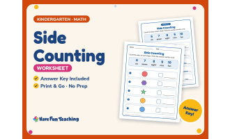 Side Counting Worksheet – Kindergarten Shapes Practice + Answer Key
