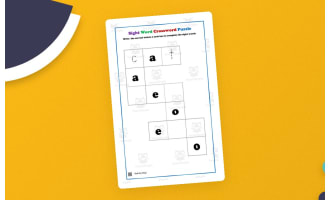 Sight Word Cross Word Puzzle