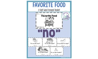 Sight Word Emergent Reader: Favorite Food Printable Booklet | "no" sight word