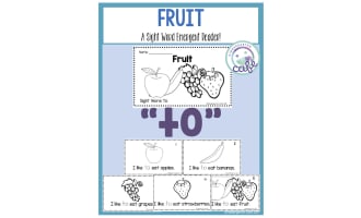 Sight Word Emergent Reader: Fruit Printable Booklet | "to" sight word