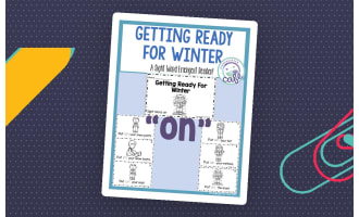 Sight Word Emergent Reader: Getting Ready for Winter Printable Booklet | "on" sight word