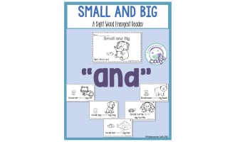 Sight Word Emergent Reader: Small and Big Printable Booklet | "and" sight word
