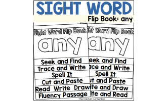 Sight Word Flip Book: any