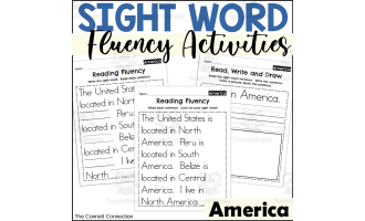 Sight Word Fluency Packet - America