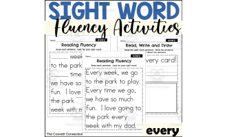 Sight Word Fluency Packet - every