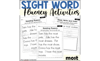 Sight Word Fluency Packet - most