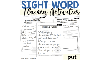 Sight Word Fluency Packet - put