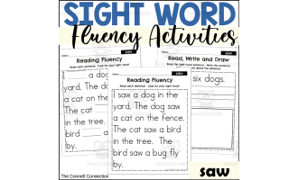 Sight Word Fluency Packet - saw