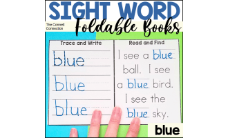 Sight Word Foldable Book: blue