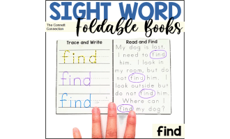 Sight Word Foldable Book: find