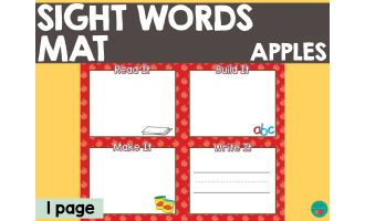 Sight Word Mat - Apples