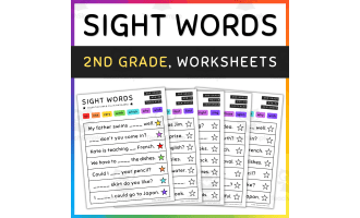 Sight Word Sentences, Fill in the Blanks, 2nd Grade - SET 7