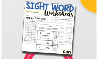 Sight Word Worksheets: can
