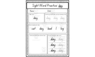 Sight Word Worksheets