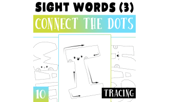 Sight Words Dot to Dot (3) Worksheet Activity For Morning Work