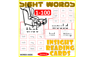 Sight Words Flash Cards 1-100 version 6 VISUAL CLOSURE