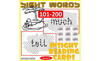 Sight Words Flash Cards 101-200 version 5 VISUAL CLOSURE