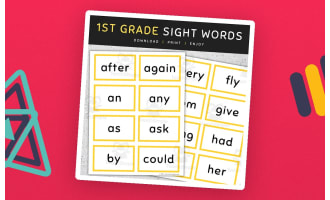 Sight Words Flashcards: 1st Grade, [SET 1]