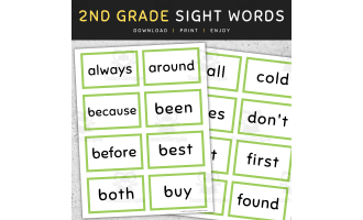 Sight Words Flashcards: 2nd Grade, [SET 1]