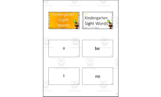 Sight Words for Kindergarten