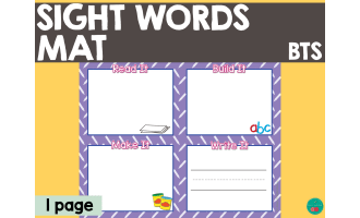 Sight Words Mat - BTS