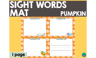 Sight Words Mat - Pumpkin