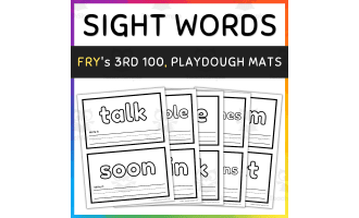Sight Words Playdough Mat- Fry's 3rd 100, Sight Words Practice & Activities