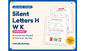 Silent Letters H W K Worksheet – 2nd Grade Phonics Practice