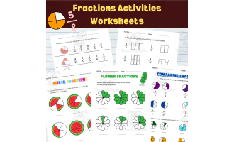 Simple Fractions:Activity page,Fractions Activities Worksheets