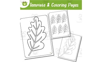 Simple Leaf Coloring, Template & Tracing Pages | Nature Printable